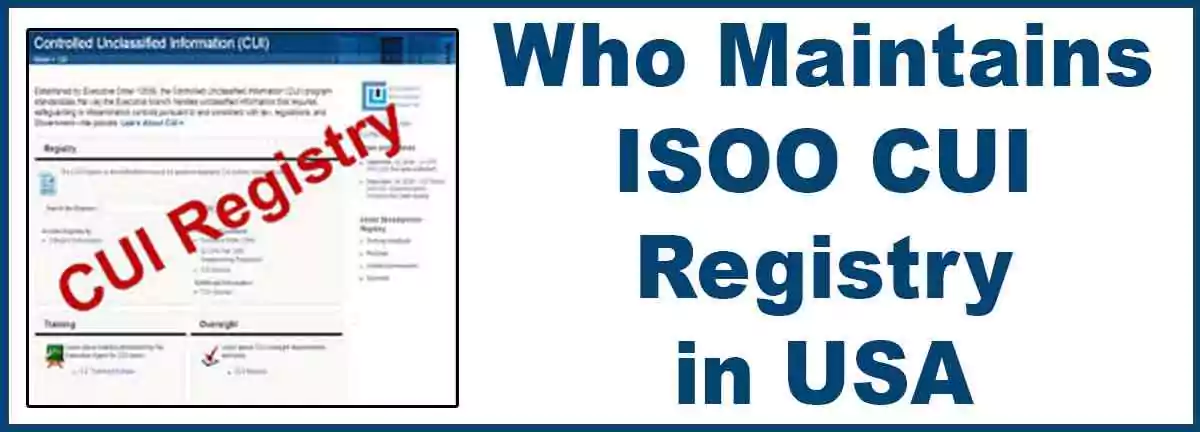 Who Maintains the ISOO CUI Registry