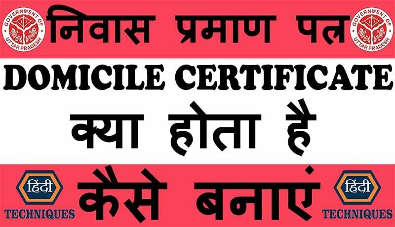 What is domicile certificate
