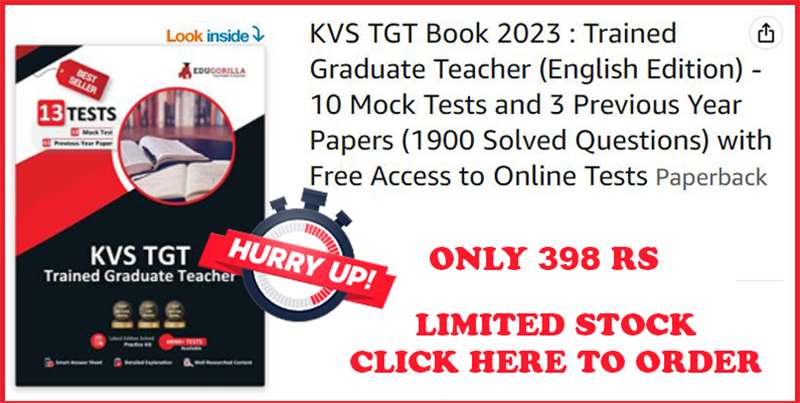 Kvs previous year question paper tgt mathematics