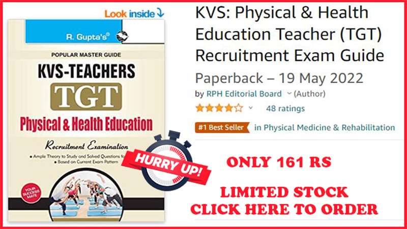 Kvs previous year question paper tgt physical and health education