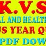 Kvs previous year question paper tgt physical and health education