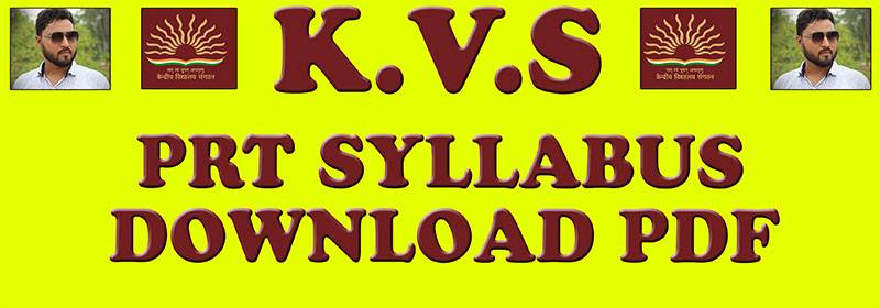 Kvs prt syllabus 2022 pdf download