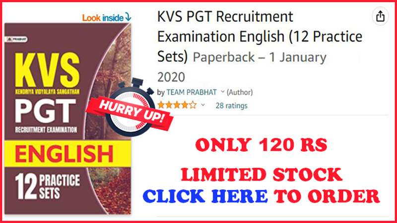 kvs previous year question paper pgt english