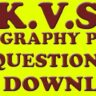 kvs previous year question paper pgt geography