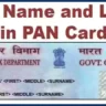 Find First Name and Last Name in PAN Card