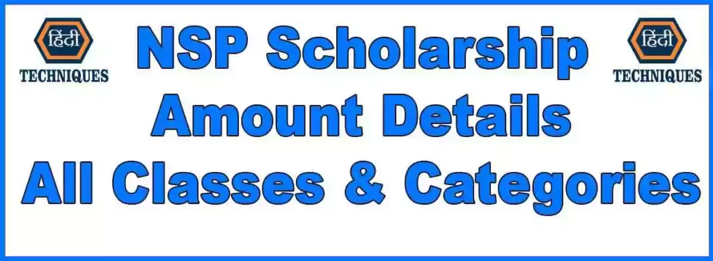 NSP Scholarship Amount Details